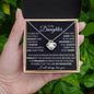 To My Daughter Necklace - I closed my eyes - Giftinum