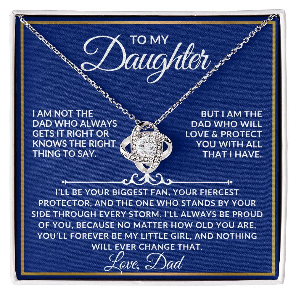 To My Daughter Necklace Gift Set - I am not the dad - Giftinum