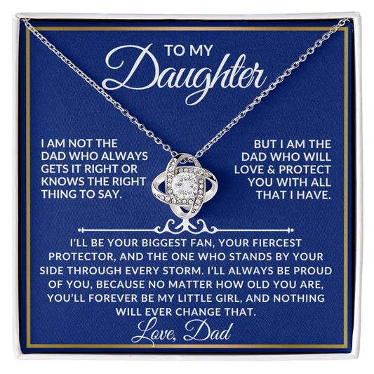 To My Daughter Necklace Gift Set - I am not the dad - Giftinum