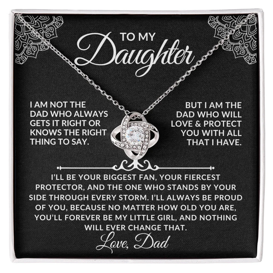 To My Daughter Necklace Gift Set - I am not the dad ss2 - Giftinum
