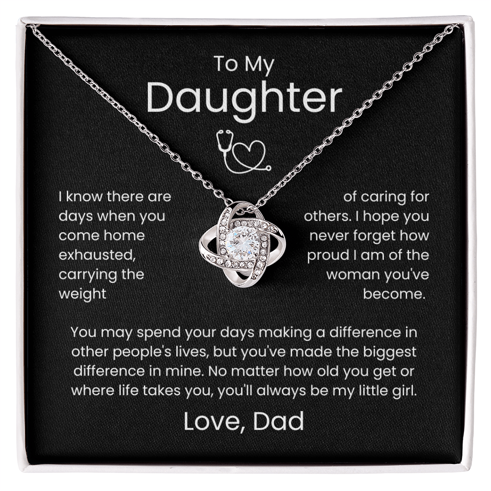 To My Daughter Nurse Necklace From Dad – A Gift of Love & Pride - Giftinum
