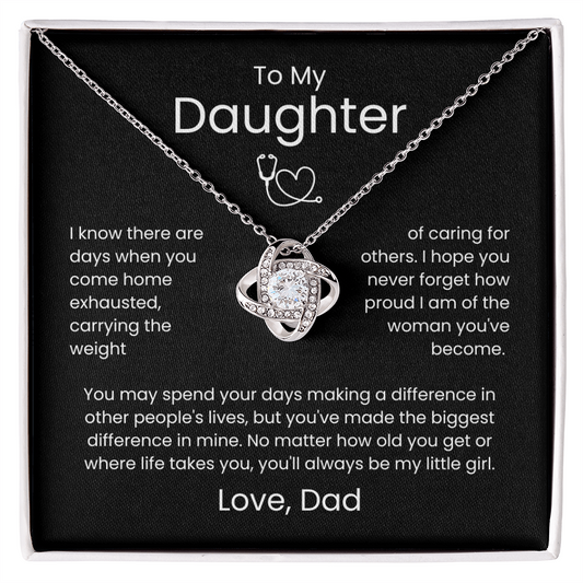 To My Daughter Nurse Necklace From Dad – A Gift of Love & Pride - Giftinum