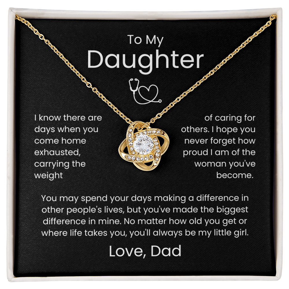 To My Daughter Nurse Necklace From Dad – A Gift of Love & Pride - Giftinum