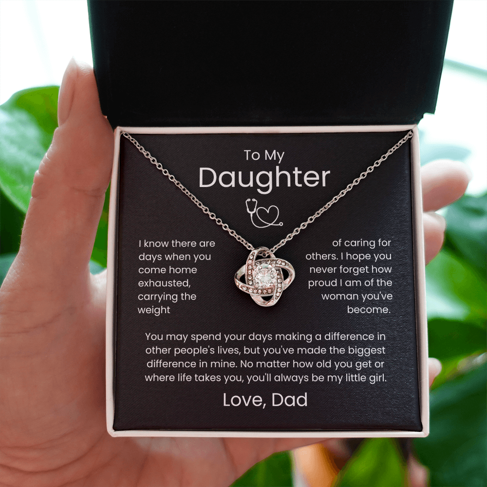 To My Daughter Nurse Necklace From Dad – A Gift of Love & Pride - Giftinum