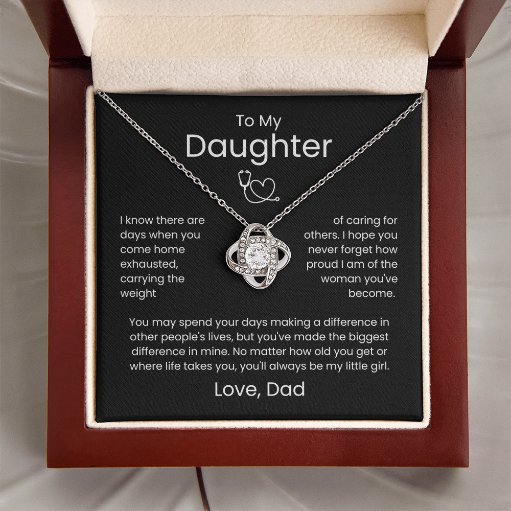 To My Daughter Nurse Necklace From Dad – A Gift of Love & Pride - Giftinum