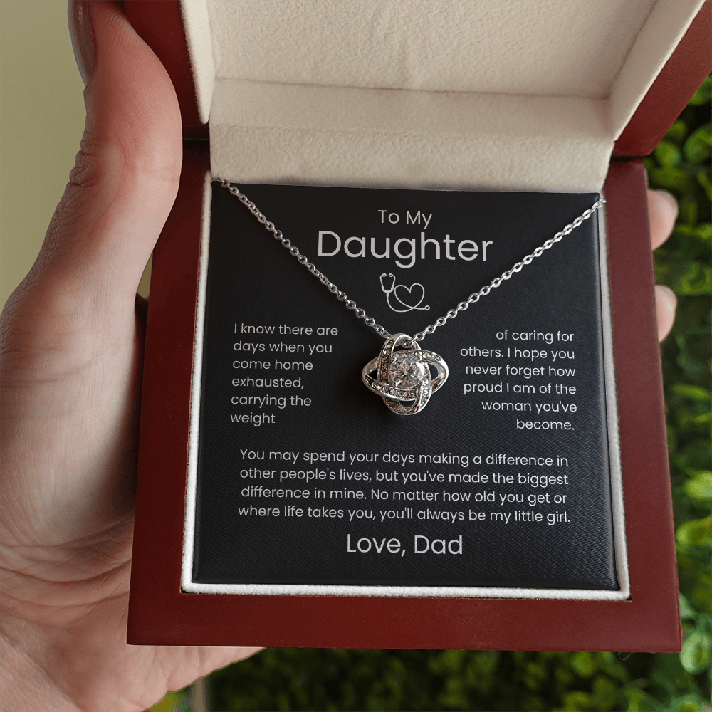 To My Daughter Nurse Necklace From Dad – A Gift of Love & Pride - Giftinum