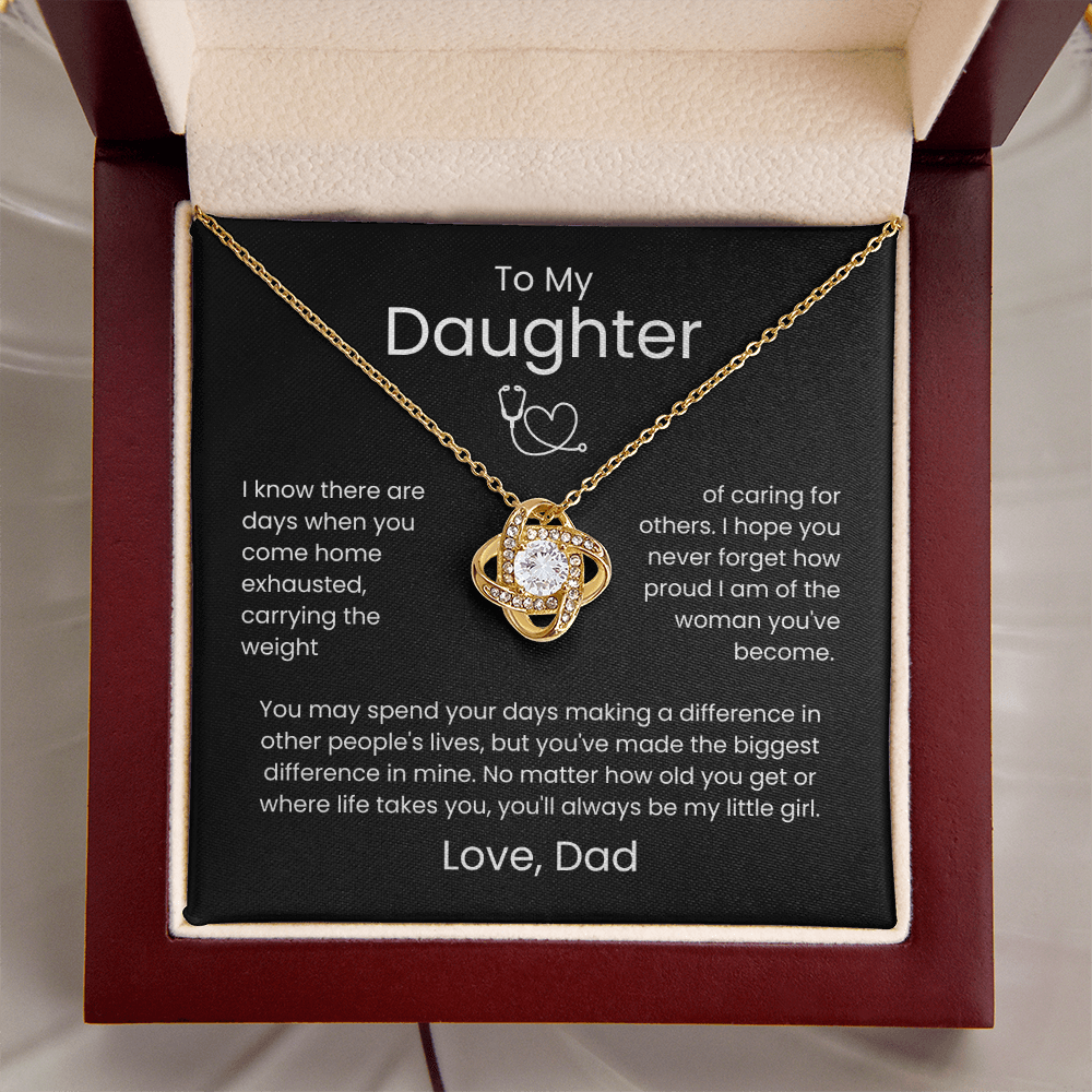To My Daughter Nurse Necklace From Dad – A Gift of Love & Pride - Giftinum