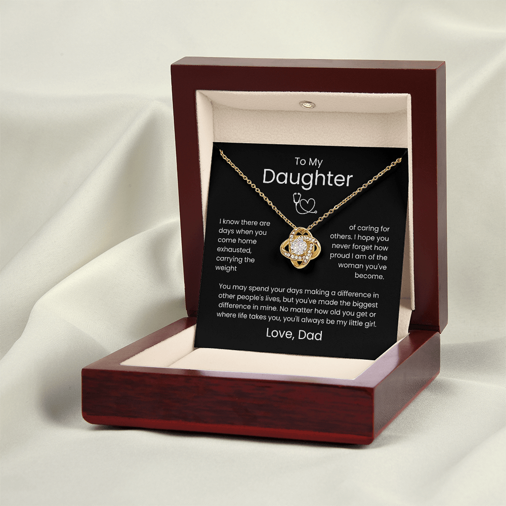 To My Daughter Nurse Necklace From Dad – A Gift of Love & Pride - Giftinum