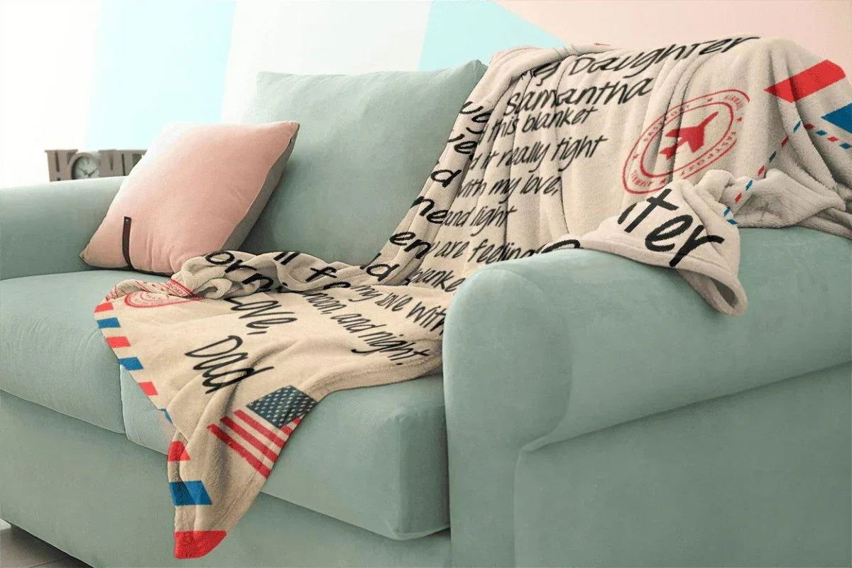 To My Daughter Personalized Blanket - Giftinum