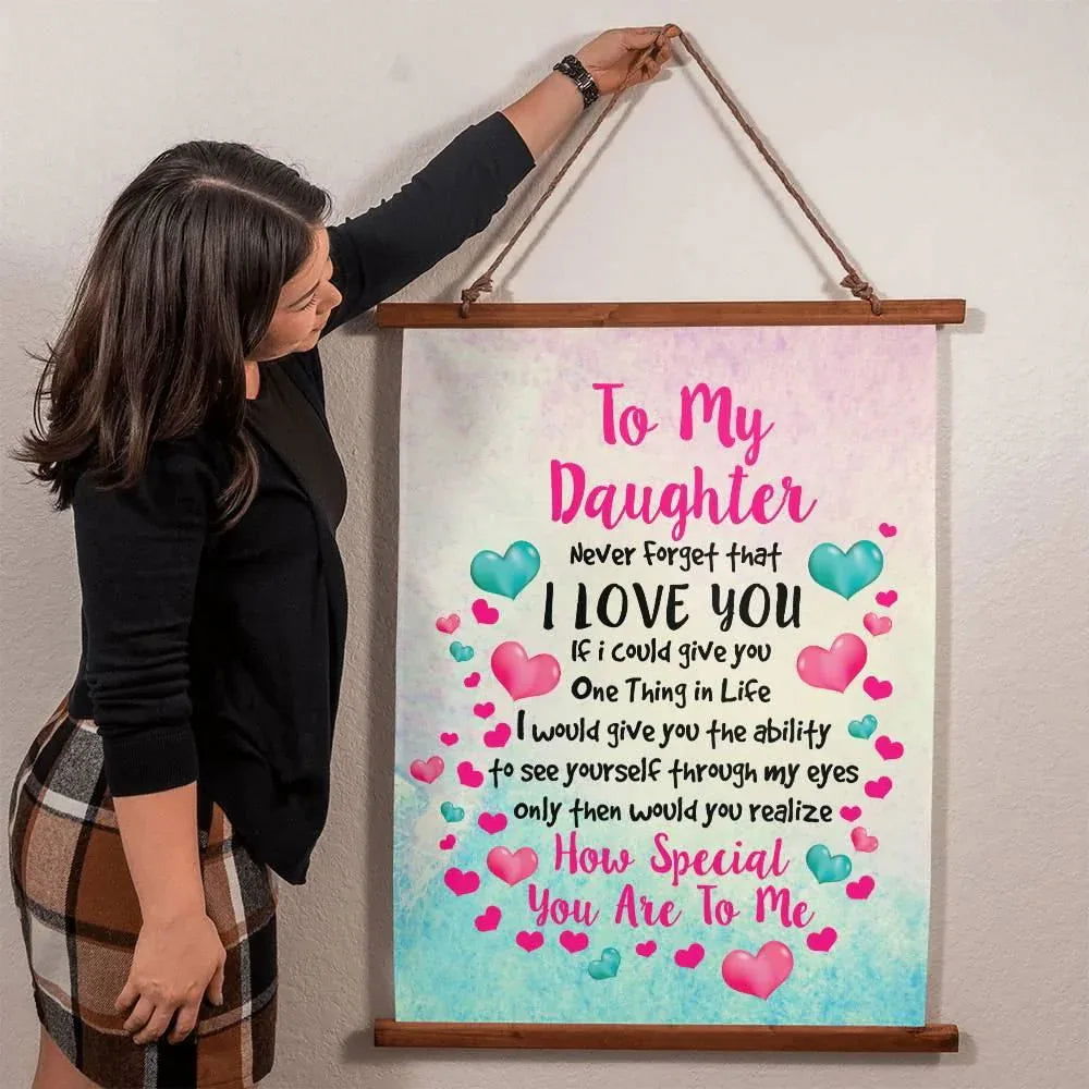 To My Daughter Wall Tapestry - Never forget - Giftinum