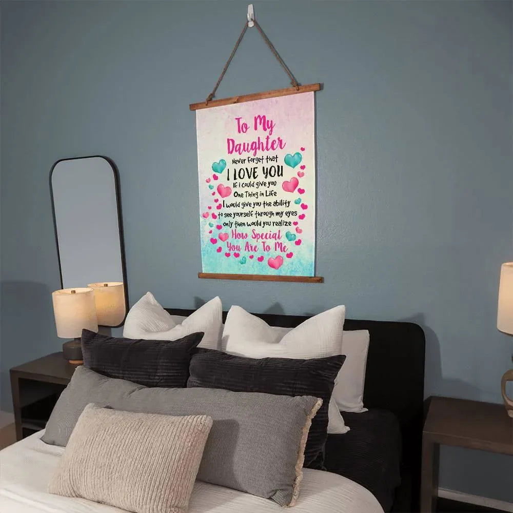 To My Daughter Wall Tapestry - Never forget - Giftinum