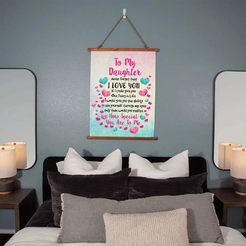To My Daughter Wall Tapestry - Never forget - Giftinum