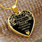 To My Daughter  Gold Luxury Heart Necklace - Giftinum