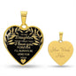 To My Daughter  Gold Luxury Heart Necklace - Giftinum