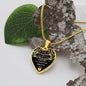 To My Daughter  Gold Luxury Heart Necklace - Giftinum
