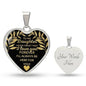 To My Daughter  Gold Luxury Heart Necklace - Giftinum