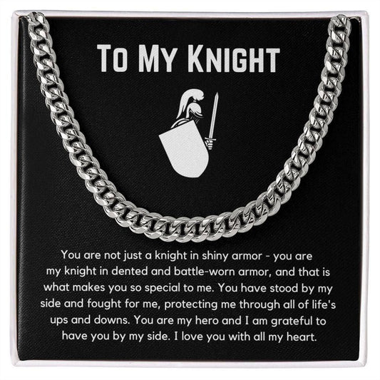 To My Knight Cuban Chain Link Necklace - Giftinum