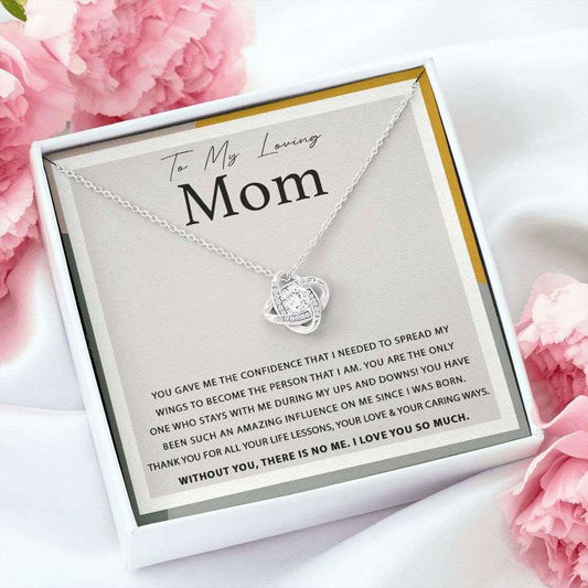 To My Loving Mom - Spread My Wings Necklace 14K White Gold Finish / Two-Toned Box Jewelry Giftinum
