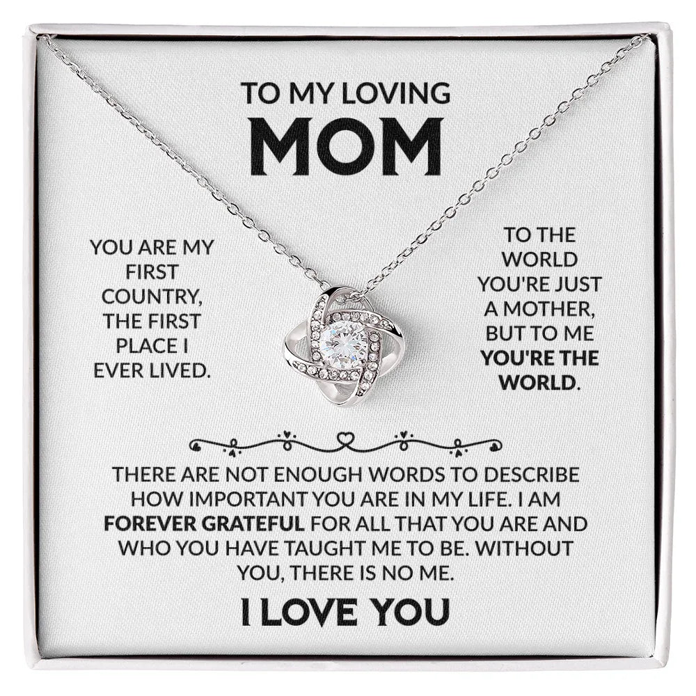 To My Loving Mom Necklace - I Am Forever Grateful - Giftinum