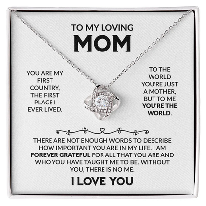 To My Loving Mom Necklace - I Am Forever Grateful - Giftinum