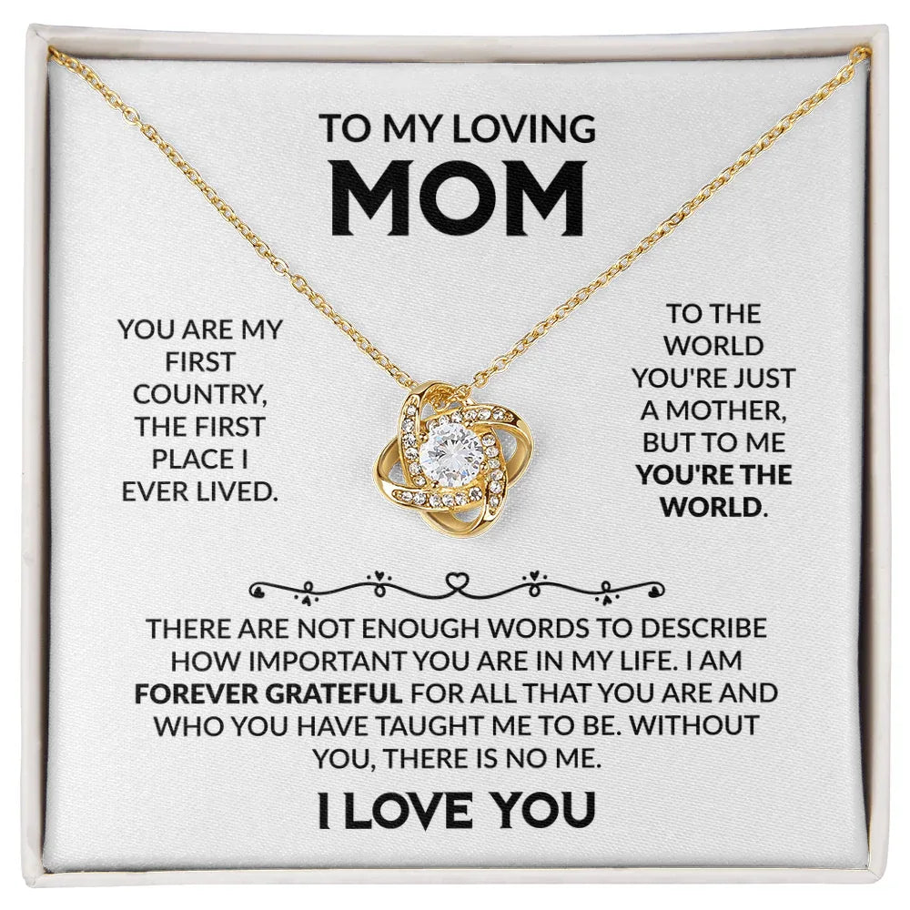 To My Loving Mom Necklace - I Am Forever Grateful - Giftinum