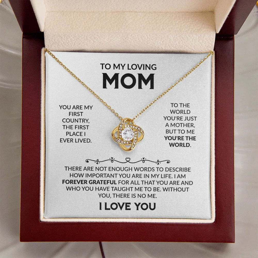 To My Loving Mom Necklace - I Am Forever Grateful - Giftinum