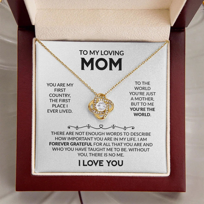 To My Loving Mom Necklace - I Am Forever Grateful - Giftinum