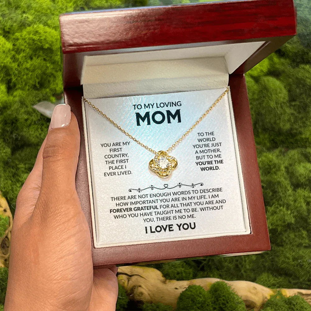 To My Loving Mom Necklace - I Am Forever Grateful - Giftinum