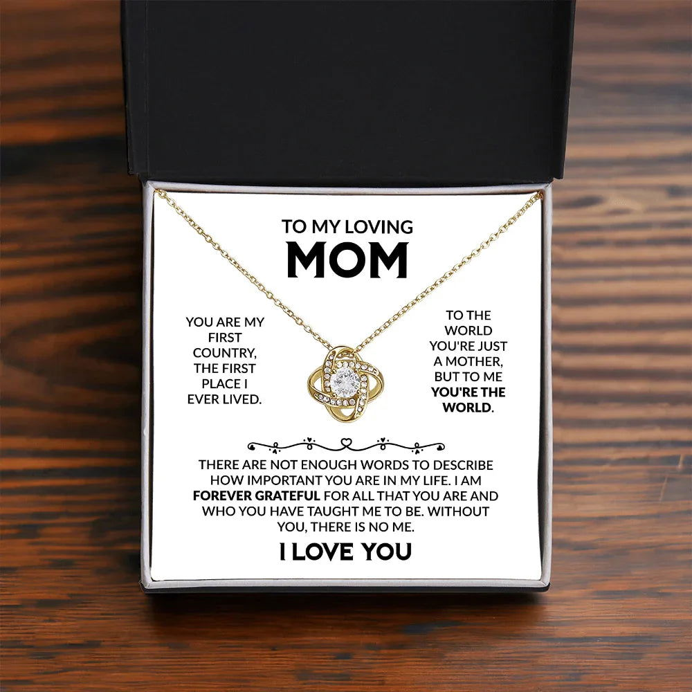 To My Loving Mom Necklace - I Am Forever Grateful - Giftinum