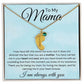 To My Mama Baby Feet Necklace - I may have left the world too soon 1 Charm / 18K Yellow Gold Finish / Standard Box Jewelry Giftinum