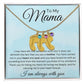 To My Mama Baby Feet Necklace - I may have left the world too soon 3 Charms / 18K Yellow Gold Finish / Standard Box Jewelry Giftinum