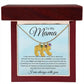 To My Mama Baby Feet Necklace - I may have left the world too soon 3 Charms / 18K Yellow Gold Finish / Luxury Box Jewelry Giftinum