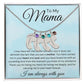 To My Mama Baby Feet Necklace - I may have left the world too soon 4 Charms / Polished Stainless Steel / Standard Box Jewelry Giftinum