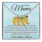 To My Mama Baby Feet Necklace - I may have left the world too soon 4 Charms / 18K Yellow Gold Finish / Standard Box Jewelry Giftinum