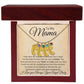 To My Mama Baby Feet Necklace - I may have left this world 4 Charms / 18K Yellow Gold Finish / Luxury Box Jewelry Giftinum