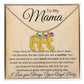 To My Mama Baby Feet Necklace - I may have left this world 3 Charms / 18K Yellow Gold Finish / Standard Box Jewelry Giftinum