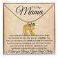 To My Mama Baby Feet Necklace - I may have left this world 2 Charms / 18K Yellow Gold Finish / Standard Box Jewelry Giftinum