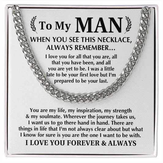 To My Man - Always Remember Cuban Link Chain - Giftinum