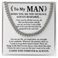 To My Man - Always Remember Cuban Link Chain - Giftinum