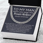 To My Man Cuban Link Chain - Promise Necklace - Giftinum