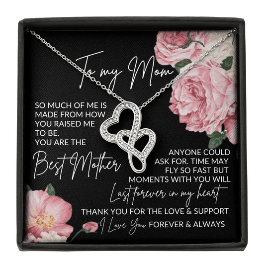 To My Mom Heart to Heart Necklace - You are the Best Mother - Giftinum