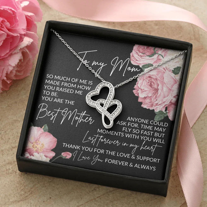 To My Mom Heart to Heart Necklace - You are the Best Mother - Giftinum
