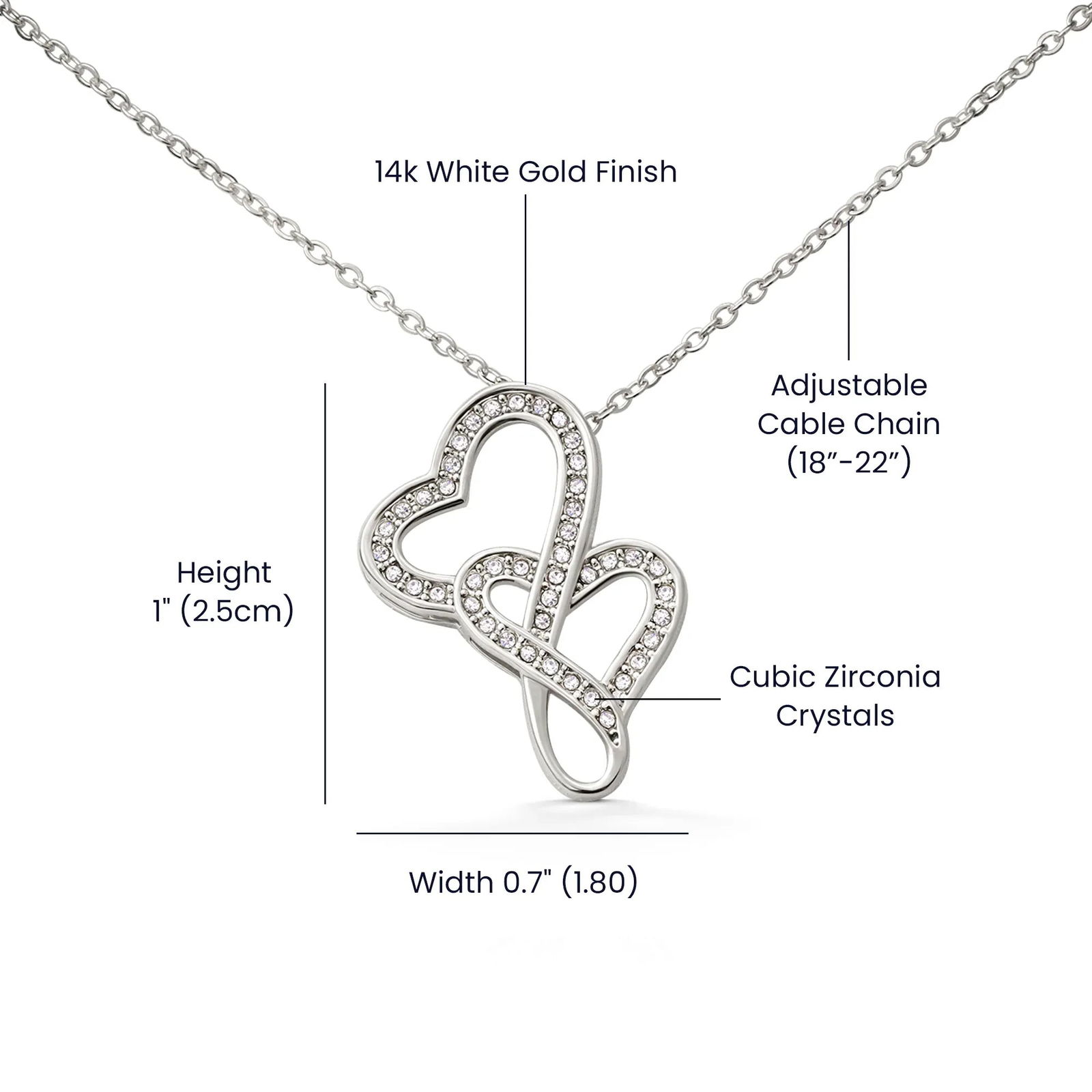 To My Mom Heart to Heart Necklace - You are the Best Mother - Giftinum