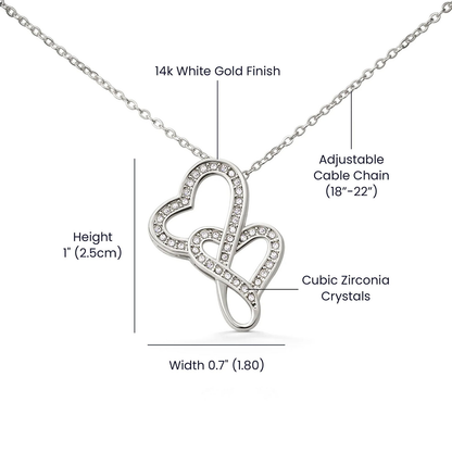 To My Mom Heart to Heart Necklace - You are the Best Mother - Giftinum