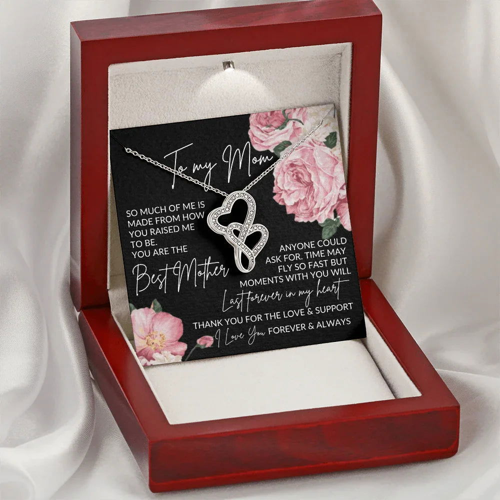 To My Mom Heart to Heart Necklace - You are the Best Mother - Giftinum