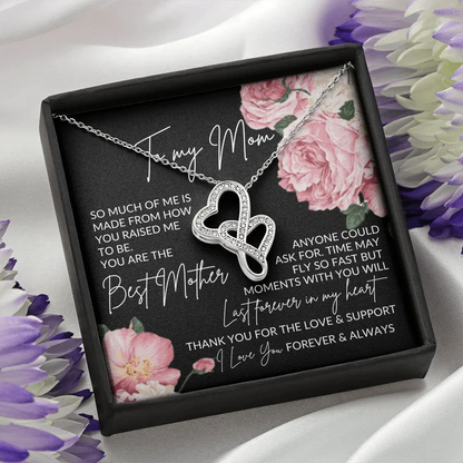 To My Mom Heart to Heart Necklace - You are the Best Mother - Giftinum