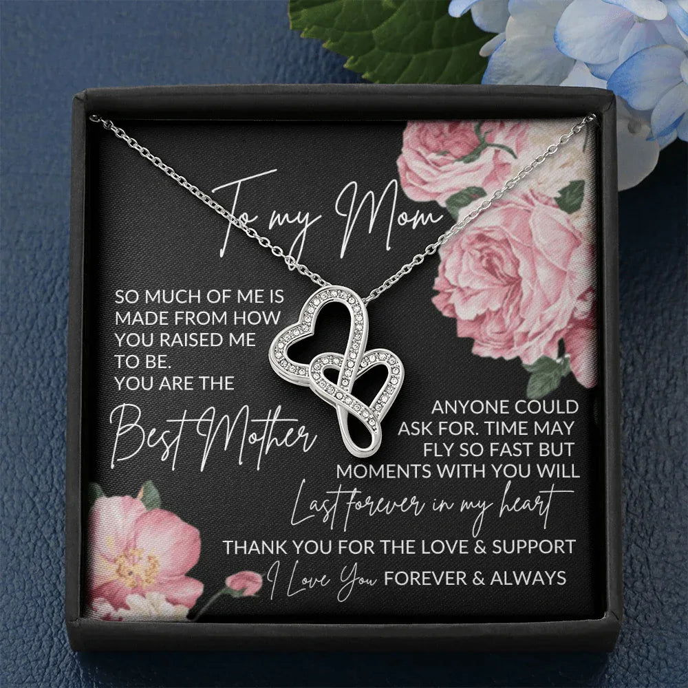 To My Mom Heart to Heart Necklace - You are the Best Mother - Giftinum