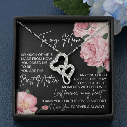 To My Mom Heart to Heart Necklace - You are the Best Mother - Giftinum