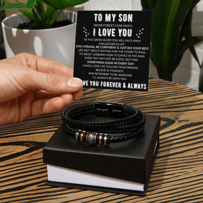 To My Son Bracelet - Never Forget - Giftinum