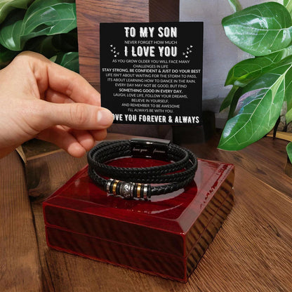 To My Son Bracelet - Never Forget - Giftinum
